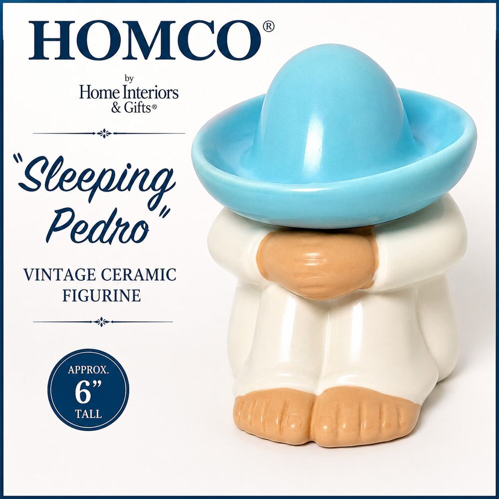 Vintage HOMCO "Sleeping Pedro" Ceramic Figurine